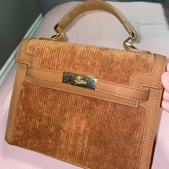 ❤️SOLD OFF PM❤️ Corduroy/Suede Bag - Picture 3 of 4